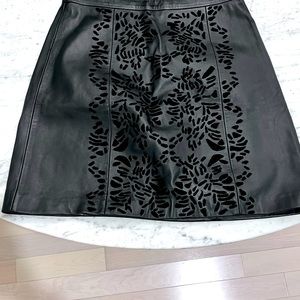 Beautiful leather mini skirt